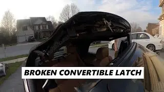 .. temp fixing the broken e46 convertible latch