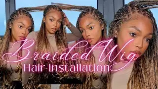 Braided Wig First Impression + Wig Installation with Natural Baby Hairs