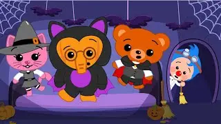 Cinco Monstruos Saltaban En La Cama  ♫ Canciones Infantiles de Halloween ♫ Plim Plim