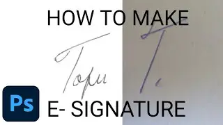 How to Make E-signature using Photoshop 2020| ⚜️ PHOTOSHOP ZONE ⚜️