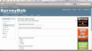 SurveyBob.com Demo - Creating Survey Questions