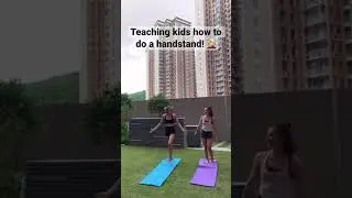 Teaching kids how to do a handstand 😂🤦🏼‍♀️ 