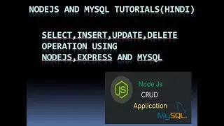 Work with node js and mysql | how to connect node js and mysql | how to make rest api in node js