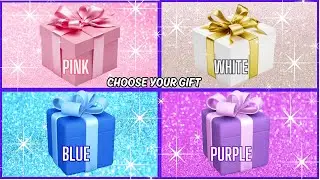 Choose Your Gift..! Pink, White, Blue and Purple edition 4 Giftbox challenge