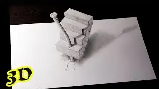 How to draw 3D drawing STAIRCASE