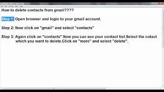 how to delete contact in gmail