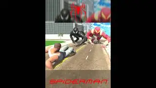 BLACK VS RED SPIDER MAN IN INDIAN BIKE DRIVING 3D - Indian Bike Driving Game | #maxer