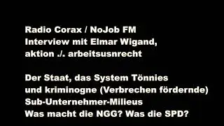 System Tönnies: Razzia im Schlachthofsumpf 23.9.2020. Interview Elmar Wigand aktion./.arbeitsunrecht
