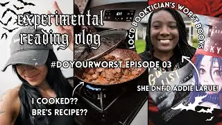 COOKIN & BOOKIN VLOG | ep. 3 of #DoYourWorst @LocDBooktician's worst books 😍 | reading vlog
