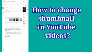 How to change and add thumbnail|| Technical YouTube channel!!