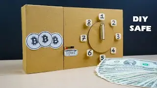 Cardboard Crafts - Build a Safe with Combination Number Lock from cardboard