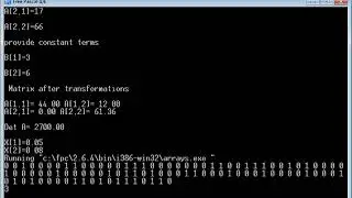 Matrix transformation in Pascal programming language