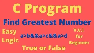 C Program Find Greatest Number |C Programming