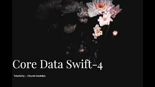 Core Data Swift 4 (Insert, delete and display)