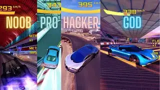 Asphalt 8 Noob vs Pro vs Hacker vs God