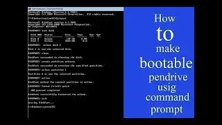 How to creat a Bootable pendrive with command portal in Hindi