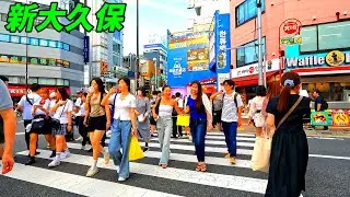 【4K60】新大久保駅周辺を散策！コスメ食べ歩きの街(Japan Walking around Shin-Ōkubo Station)