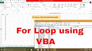 For loop example using VBA