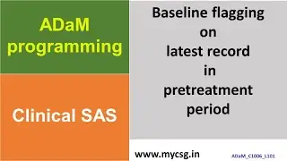 Clinical SAS - ADaM - ABLFL on latest record in pretreatment period - ADaM_C1006_L102