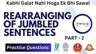 Rearranging of Jumbled Sentences  : Part - 2 || Practice Questions || KU Jr. Assist VLW SSC JKSSB