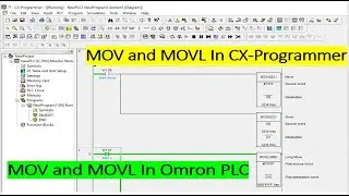 Move Instruction in Omron PLC || Move Long Instruction in Omron PLC || CX-Programmer