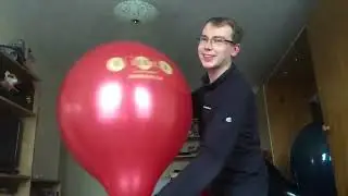 Belbal 24 inch Metallic Red UK Looner print balloon blow to pop btp b2p bb250