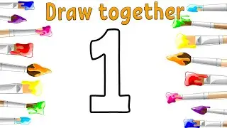 Draw the number one | Рисуем цифру один | Бір санды сызыңыз