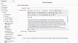 Moodle - Adding lesson pages and setting jumps for the pages