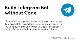 Build Telegram Bot without Code