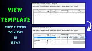 View Template In Revit 2024 | Copy Filters To Views Using View Template In Revit | #revitfilter