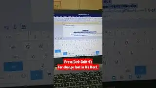 Shortcut key for change Font in Ms Word. Press(Ctrl+Shift+F)