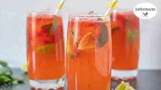 Sommerdrink Erdbeer Limette - fruchtig erfrischend - Cocktail ohne Alkohol
