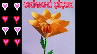 Origami Çiçek Yapımı | Kağıttan Çiçek Nasıl Yapılır Türkçe Anlatım 🌺💮