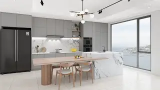 Sketchup interior design #15 How to make a dining room design and rendering by enscape