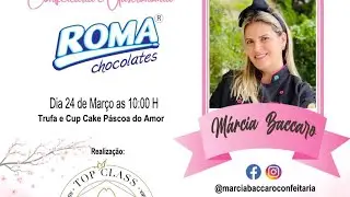 Aula com  Márcia Baccaro @marciabaccaroconfeitaria Cupcake e trufa Páscoa do Amor