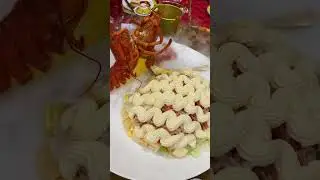 😍Amazing smoking lobster salad it’s on fire 🔥 #shorts #lobster #chinesefood