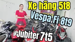 Chị Đẹp lên Xe hãng 5t8 Wave50 5t9 Vespa Fi 9tr Cub90 xe cổ Jubiter 7t5 có cả Fu led Fu X Vario150