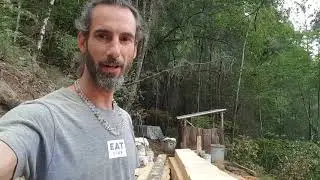 Fell Douglas Fir for Safety and Lumber: Part 11 - First Slab cut