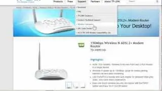 TP-LINK  Medem Router TD-W8951ND วิธี Up Firmware 150Mbps