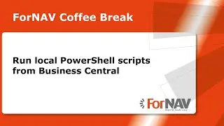 Run local PowerShell scripts from Business Central