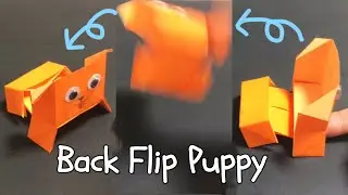 Origami Back Flip Puppy/ Fun & Easy Origami Dog/ Paper Craft/ DIY Toy