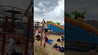 Переднее сальто с турника | Паркур прыжки и Трюки в песок | Jump from bar into sand | Flip and Trick