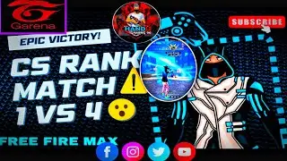 1 VS 4 CS RANK MATCH 😮 #freefiremax #gamingvideos 🎮  #viralvideo #csrank #garenafreefire 🔚