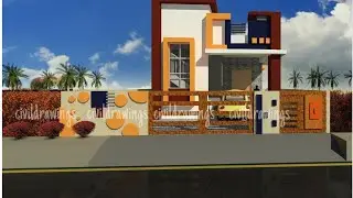 Revit_ simple_desing_3d_house_elevation