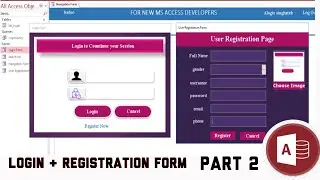 MS ACCESS  VBA- How To Design Login And Register Form In Ms Access Database Part 2