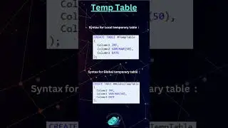 TEMPORARY TABLES. Do you know about Temporary table in SQL Server? Watch this!