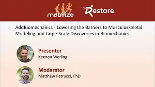 Webinar: AddBiomechanics - Enabling Large-Scale Discoveries in Biomechanics,  Part 1 of 2