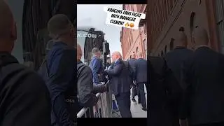 Rangers fans fight Philippe Clement after old firm #rangersfc #rangers #youtube #youtubeshorts