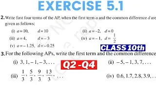Arithmetic Progression Class 10 Chapter 5 Ex 5.1 Q2, Q3 & Q4 NCERT