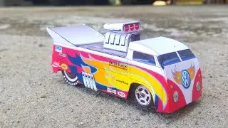 Hot Wheels Papercraft | Model Bus Drag